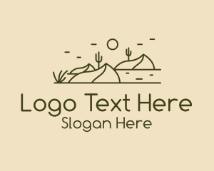 Line Art - Desert Outdoor Line Art logo design