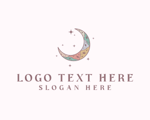 Boho - Moon Floral Boutique logo design