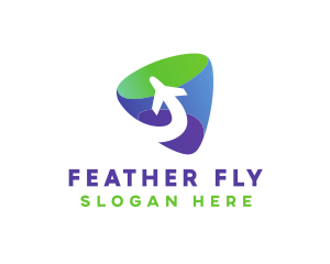 Travel Flying Airplane logo design