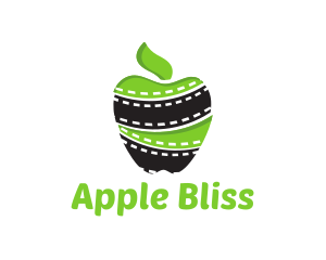 Green Apple Filmstrip logo design