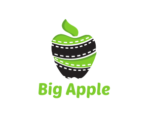 Green Apple Filmstrip logo design