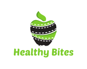 Green Apple Filmstrip logo design