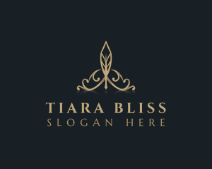 Tiara - Feather Quill Tiara logo design