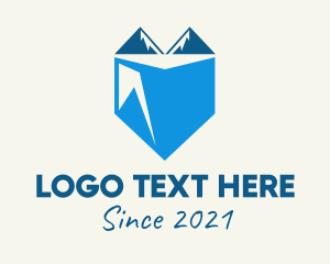 Winter - Iceberg Fox Shield logo design