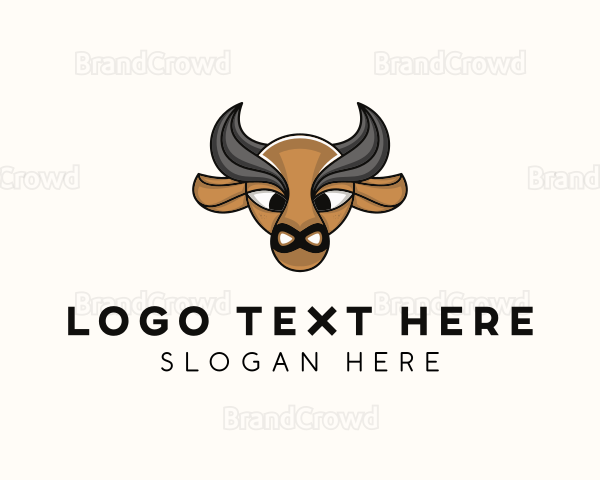 Bison Buffalo Outline Logo