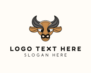 Bison Buffalo Outline Logo