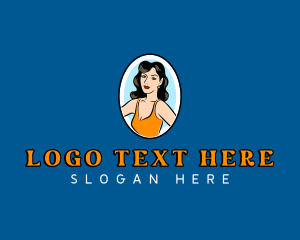 Lady - Sexy Pinup Woman logo design