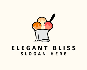 Gelato Sundae Dessert Logo