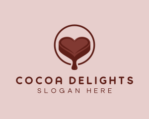 Heart Chocolate Dessert logo design