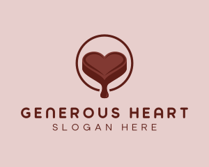 Heart Chocolate Dessert logo design