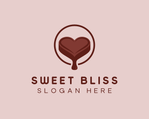 Heart Chocolate Dessert logo design