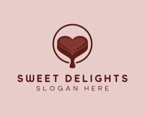 Heart Chocolate Dessert logo design