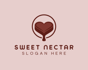 Heart Chocolate Dessert logo design