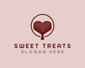 Confection - Heart Chocolate Dessert logo design