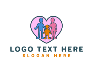 Parenting - Heart Family Charity logo design