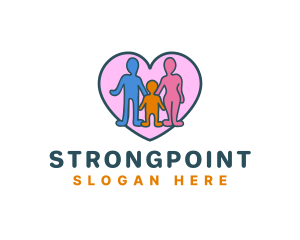 Adoption - Heart Family Charity logo design