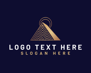 Star - Pyramid Star Triangle logo design