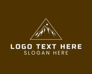 Land - Triangle Mountain Sun logo design