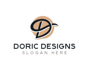 Creative Business Cursive Letter D logo design