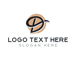 Creative Business Cursive Letter D logo design