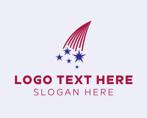 Country - Star Stripes Sparkle logo design