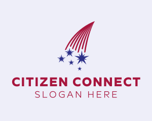 Citizenship - Star Stripes Sparkle logo design
