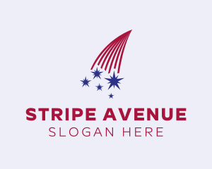 Stripes - Star Stripes Sparkle logo design