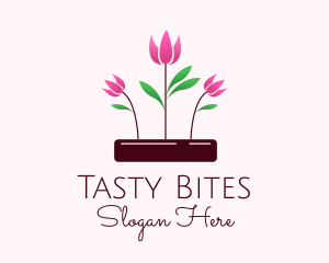 Tulip Flower Garden Logo