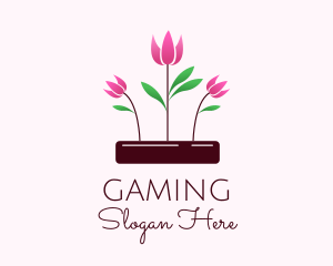 Gardening - Tulip Flower Garden logo design