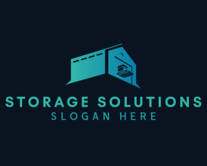 Warehousing - Logistics Warehouse Building logo design