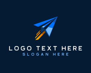 Transport - Forwarding Paper Plane logo design
