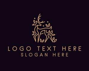 High End - Premium Leaf Deer logo design