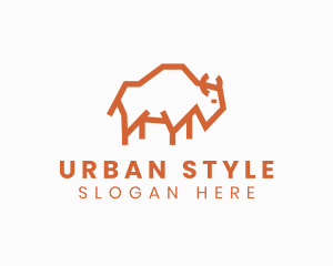 Bison Buffalo Nature Logo