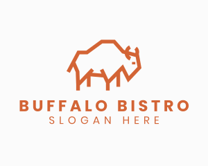 Bison Buffalo Nature logo design