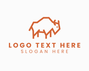 Bison Buffalo Nature Logo