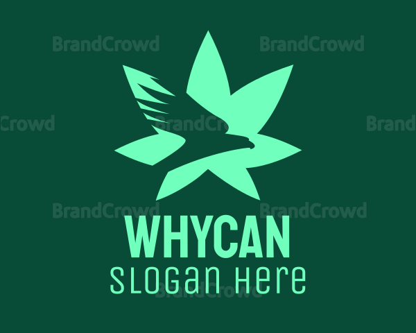 Green Eagle Weed Plant Logo