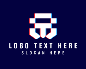 Static Motion Letter T Pixel  Logo