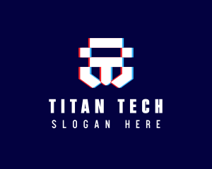 Static Motion Letter T Pixel  logo design