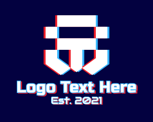 Motion - Static Motion Letter T Pixel logo design