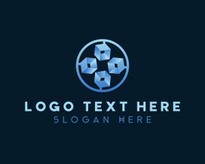 Technology - Digital Cube AI logo design