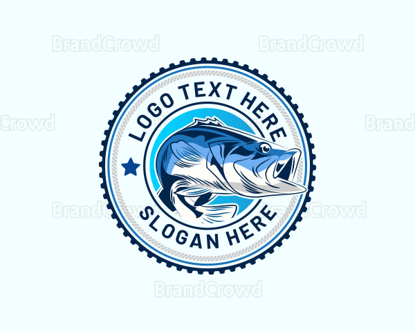 Fish Ocean Fishing Logo