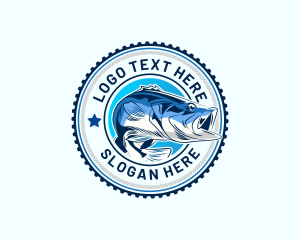 Aquatic - Fish Ocean Fishing logo design