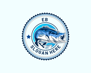 Fish Ocean Fishing  Logo