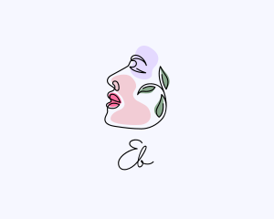 Girl - Organic Beauty Face logo design