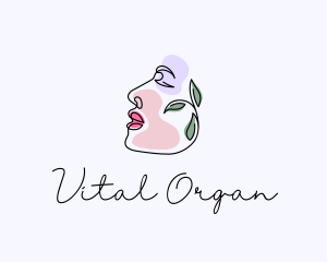 Organic Beauty Face logo design