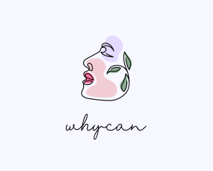 Woman - Organic Beauty Face logo design