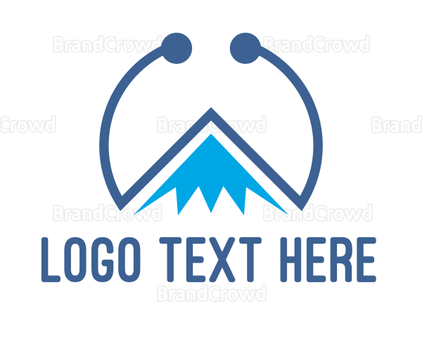 Blue Tech Mountain Logo