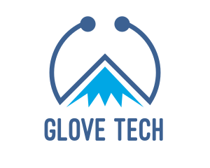 Blue Tech Mountain logo design