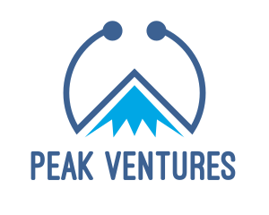 Everest - Blue Tech Mountain logo design