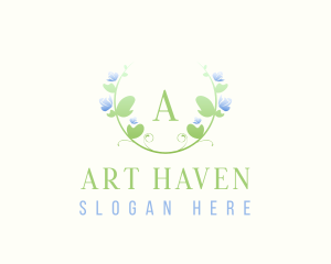 Water Color Art Flower logo design